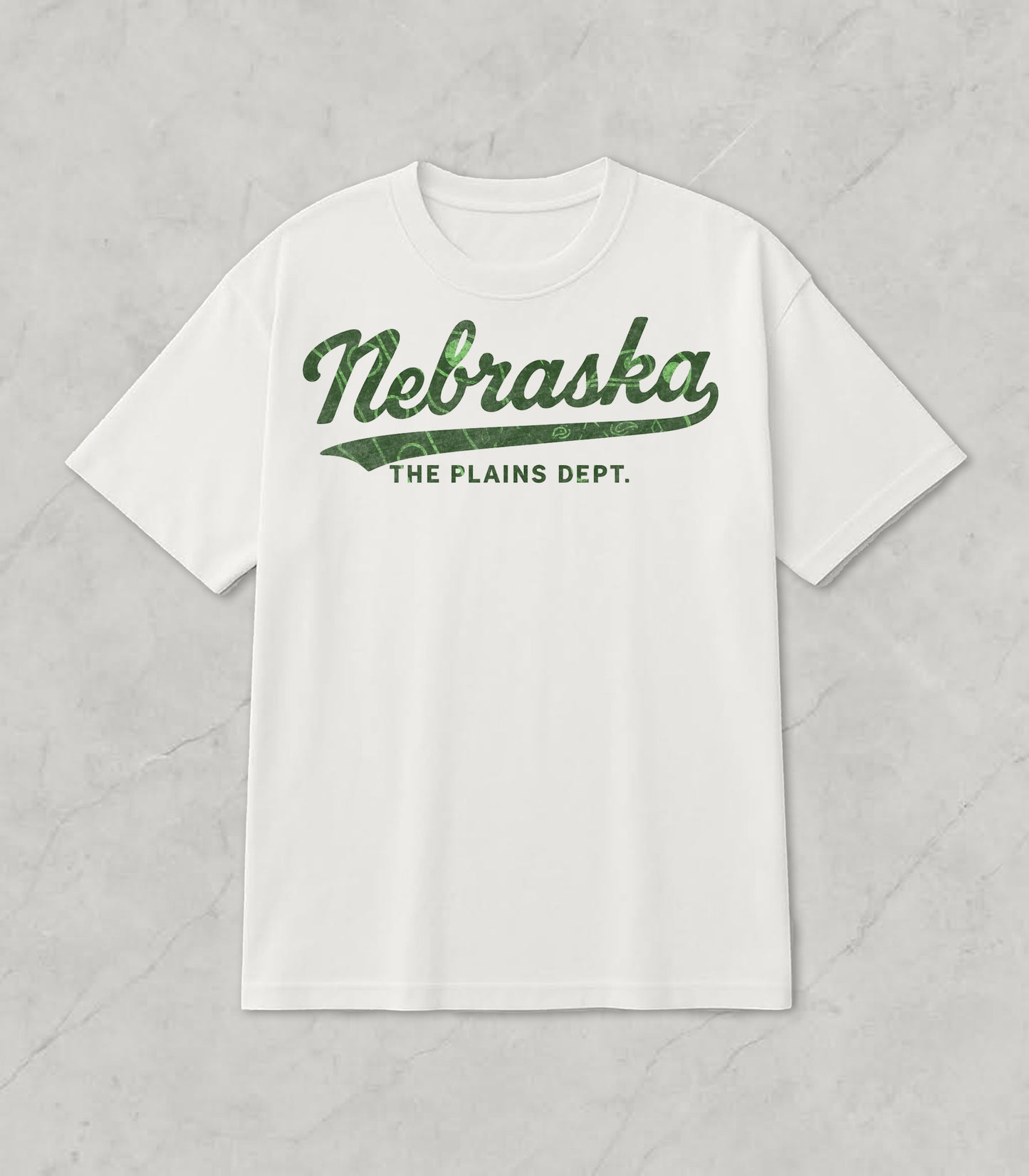MPS.Cornbelt White Mesa Tee “Nebraska Plains Dpt.”