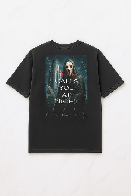MPS.Fieldridge Tee Fear Collection "Fear Calls You At Night" Washed Grey