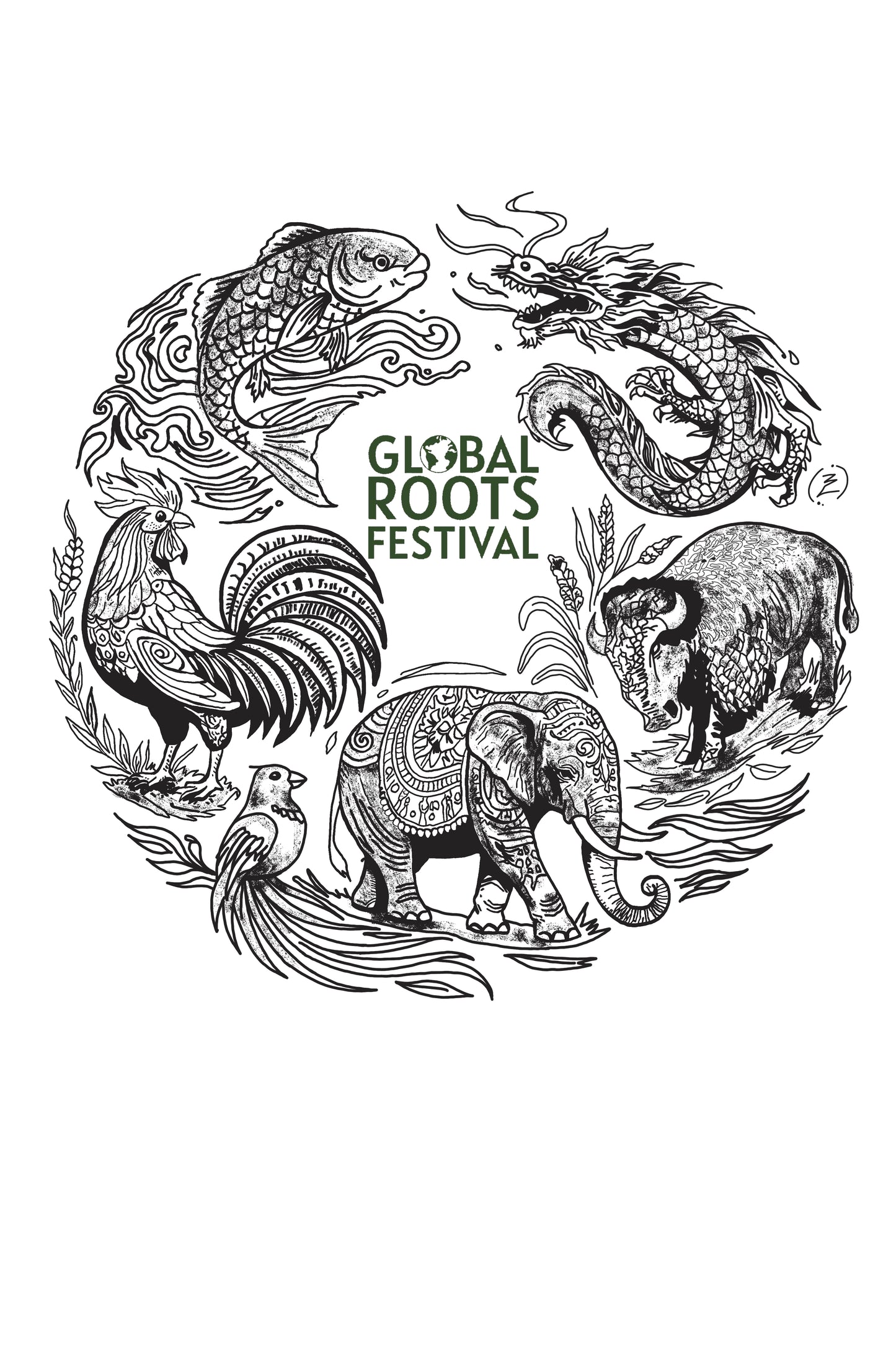 Celaya for Global Roots Festival tees