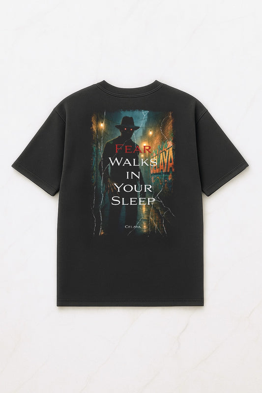 MPS.Fieldridge Tee Fear Collection “Fear Walks In Your Sleep” Washed Grey