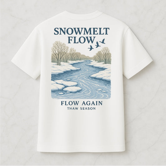 MPS.Cornbelt White Mesa Tee “Snowmelt Flow”