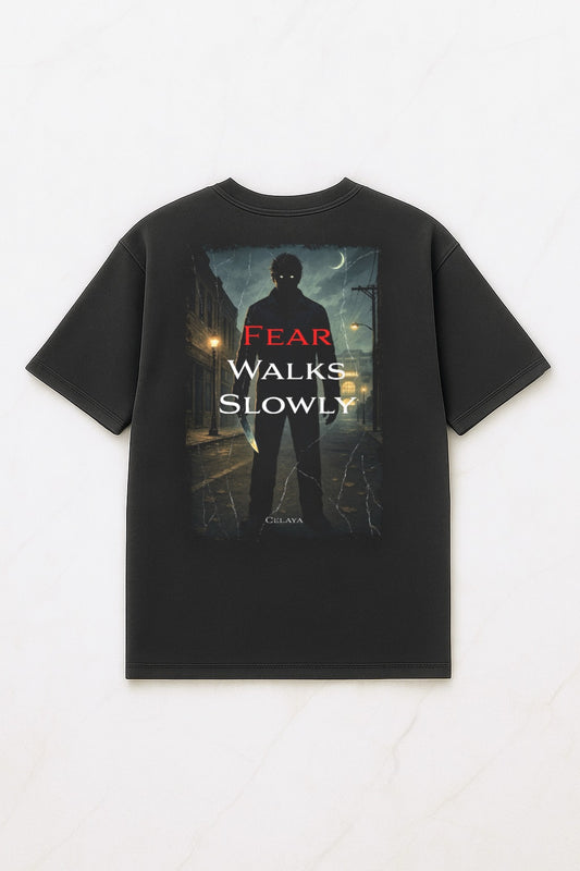 MPS.Fieldridge Tee Fear Collection “Fear Walks Slowly” Washed Grey